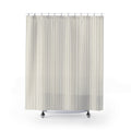 Ivory Cream Fine Pinstripe Shower Curtain