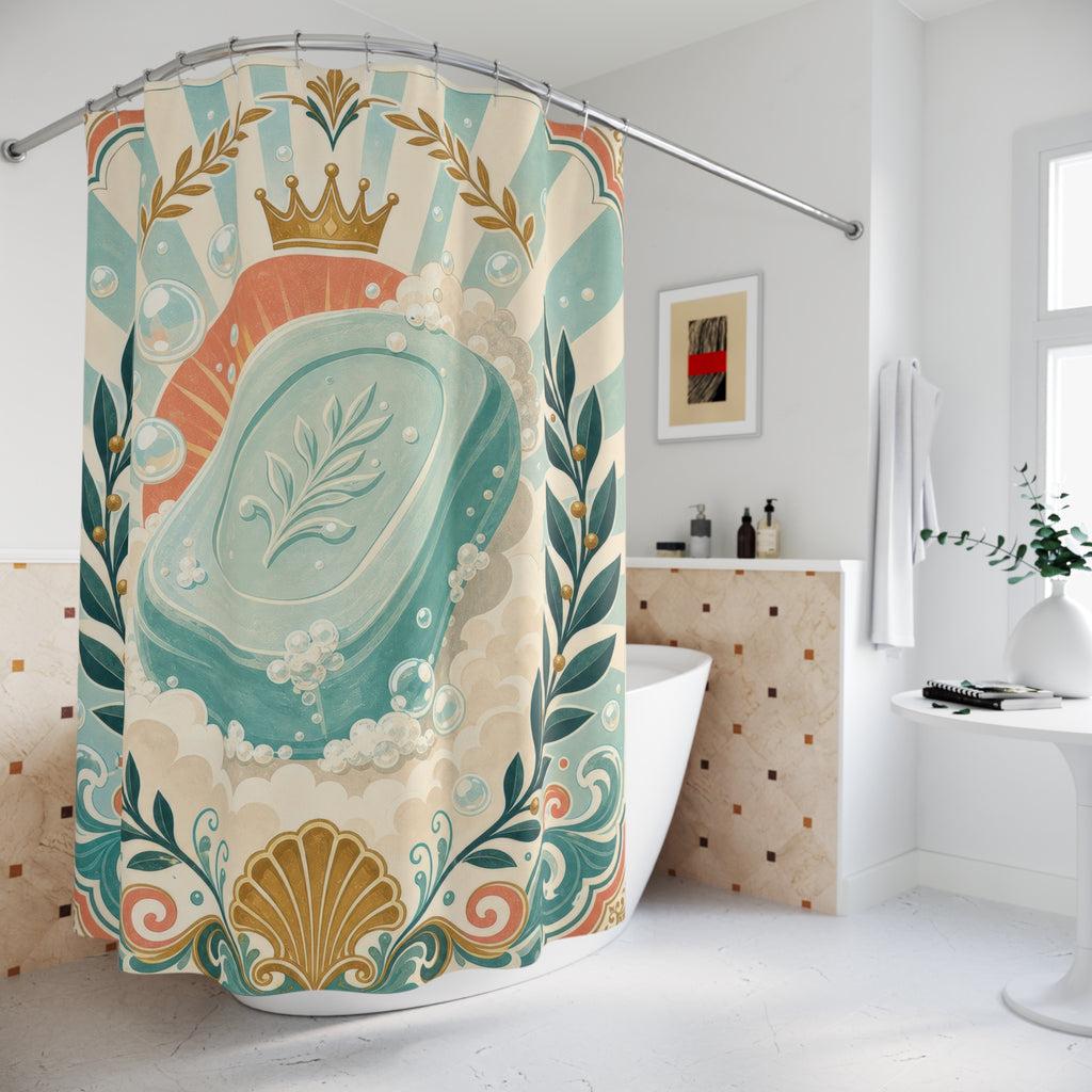 Crowned Bar Soap Shower Curtain