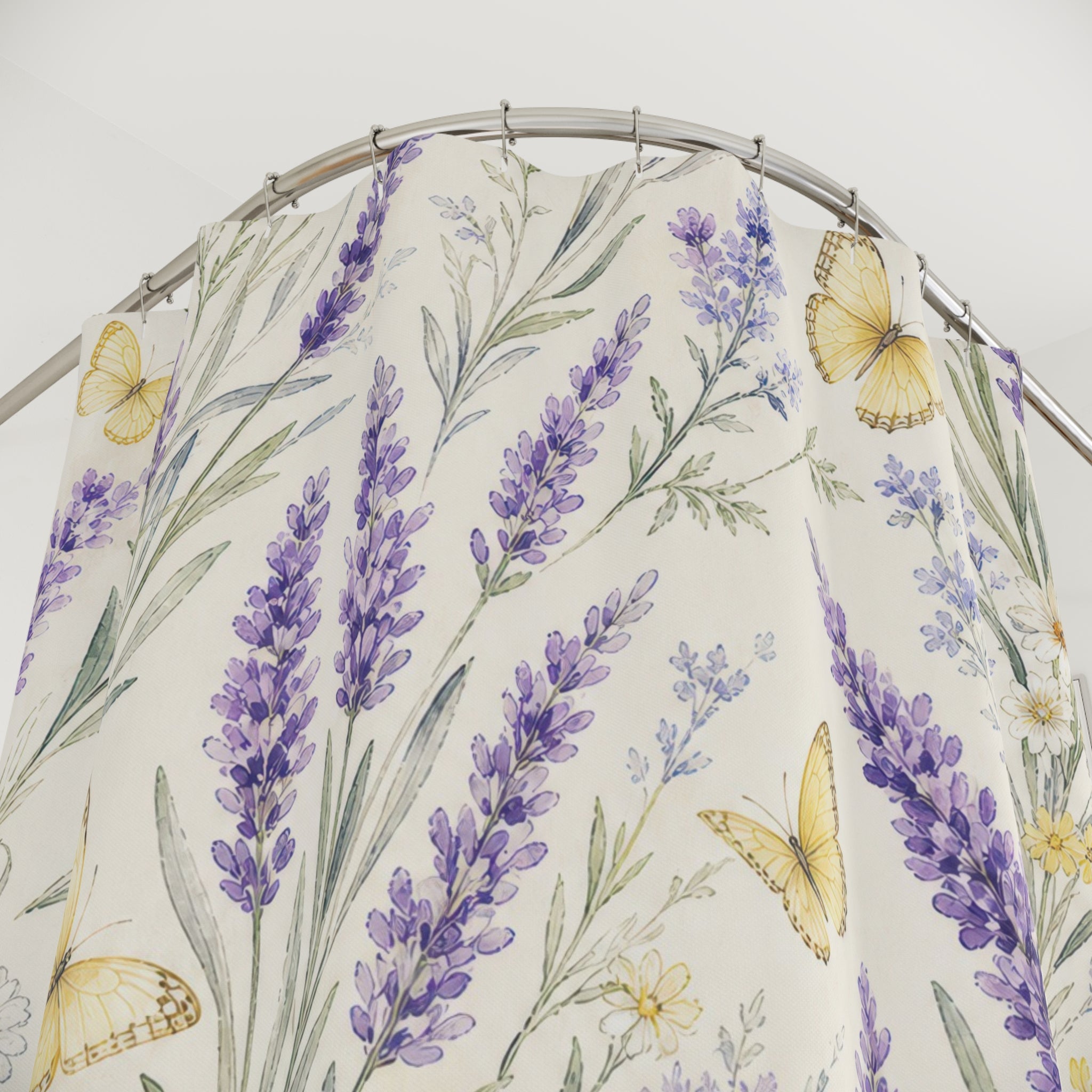 Lavender Butterfly Shower Curtain