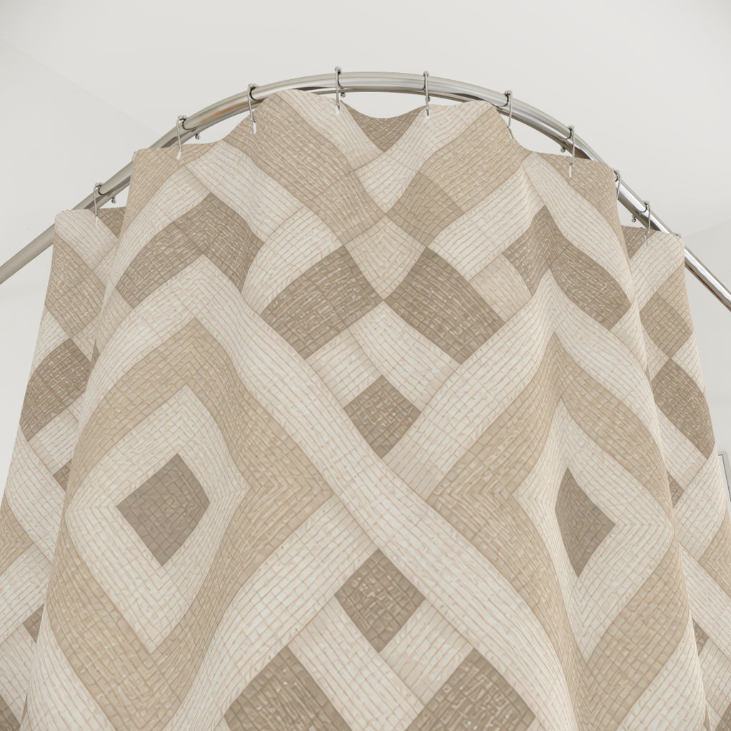 Diamond Chevron Geometric Shower Curtain