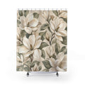 Cream Magnolia Botanical Shower Curtain
