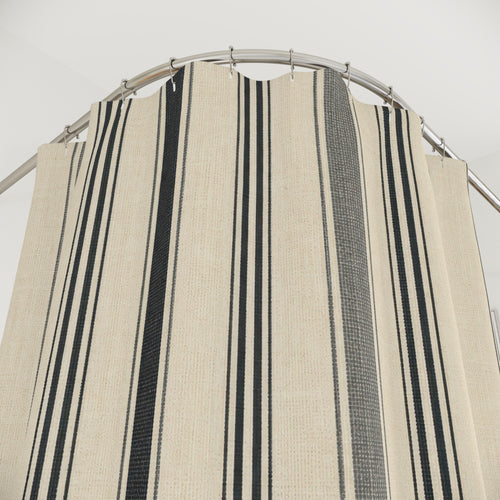 Black Ticking Stripe Shower Curtain