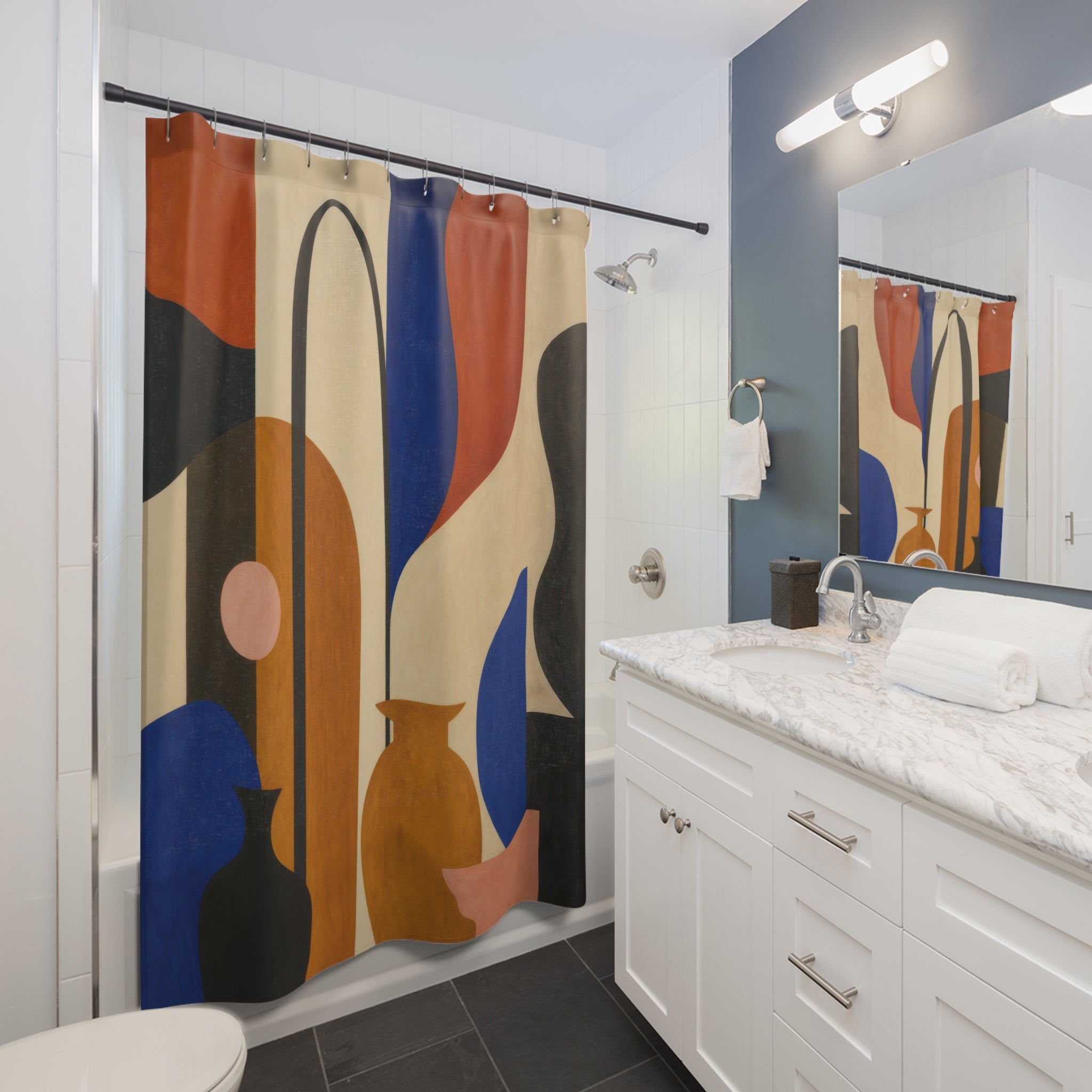 Modernist Museum Abstract Shower Curtain