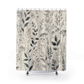 Black Gray Wild Stem Shower Curtain