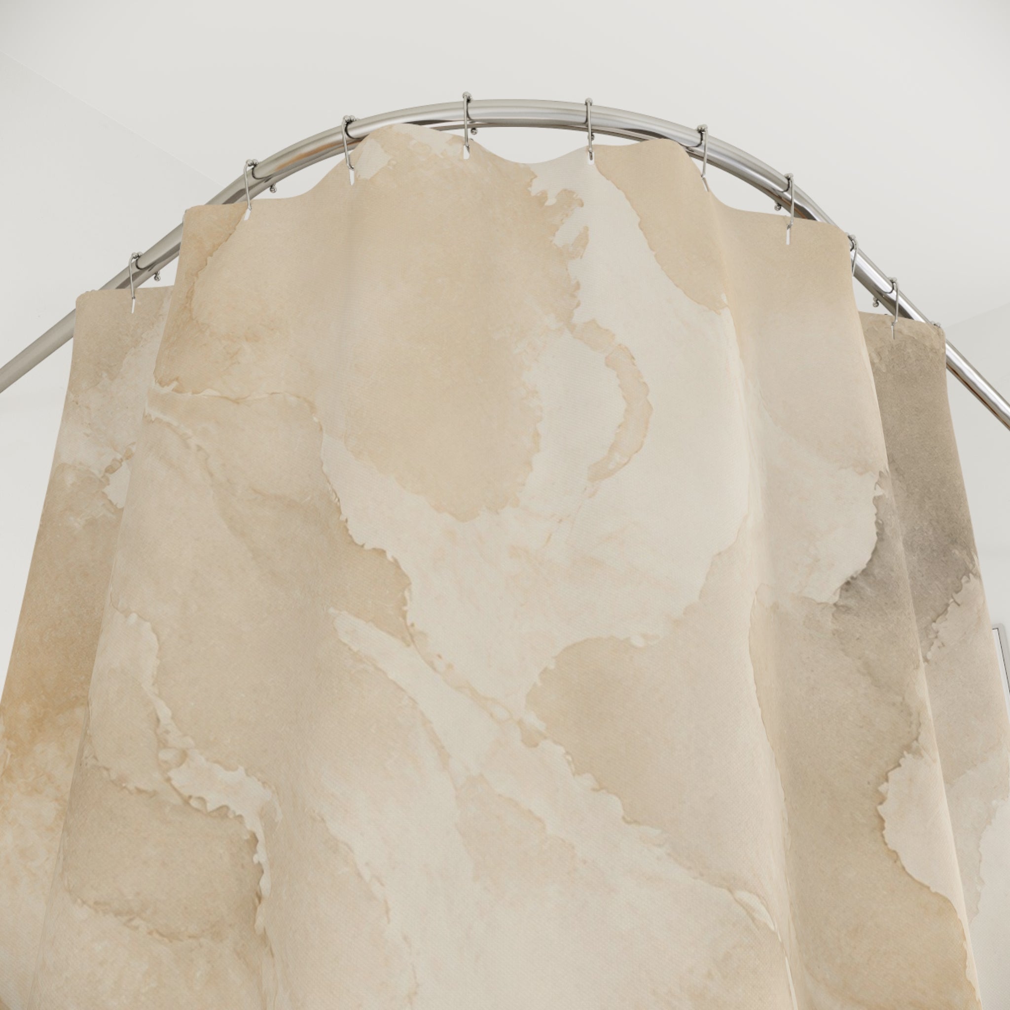 Neutral Marble Stone Shower Curtain