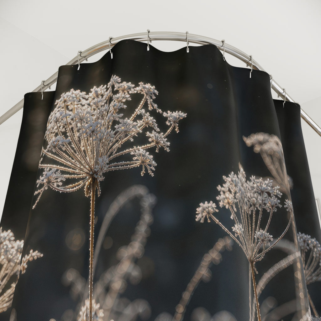 Frosted Queen Anne Lace Photo Shower Curtain