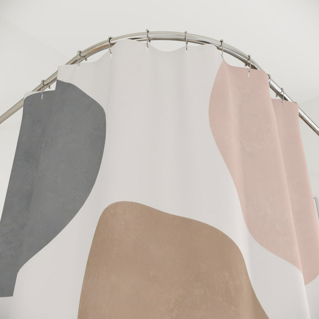 Organic Pebble Shape Shower Curtain