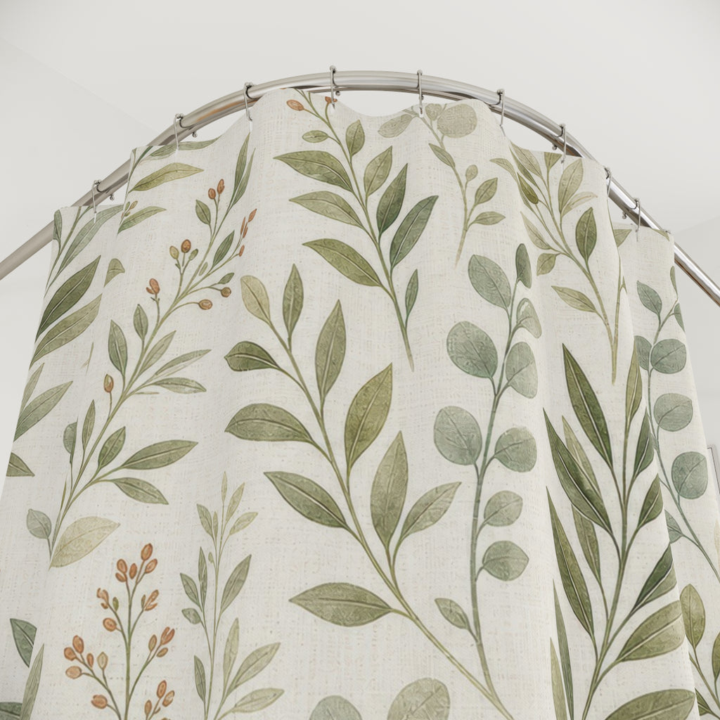 Olive Garden Print Shower Curtain