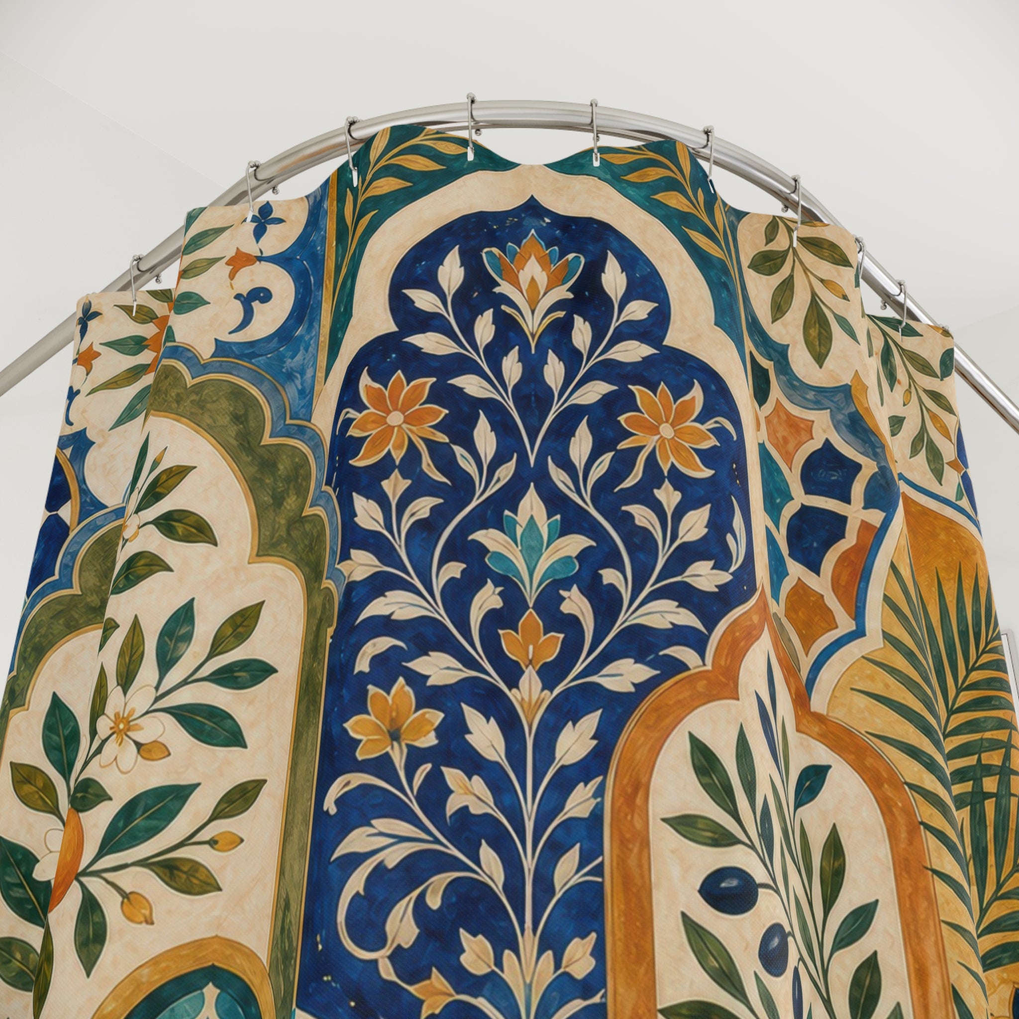 Moorish Botanical Mosaic Shower Curtain