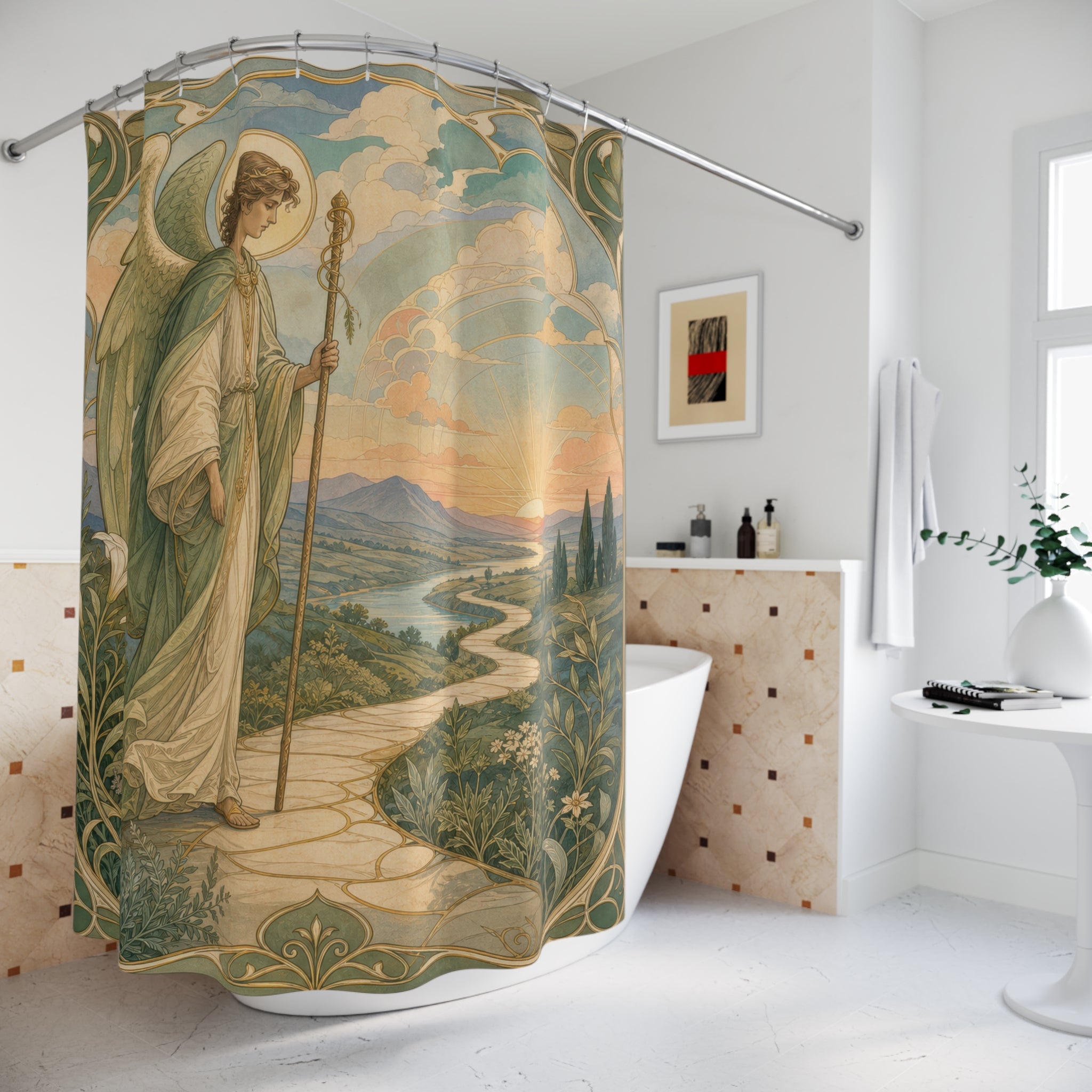 Raphael Angel Shower Curtain