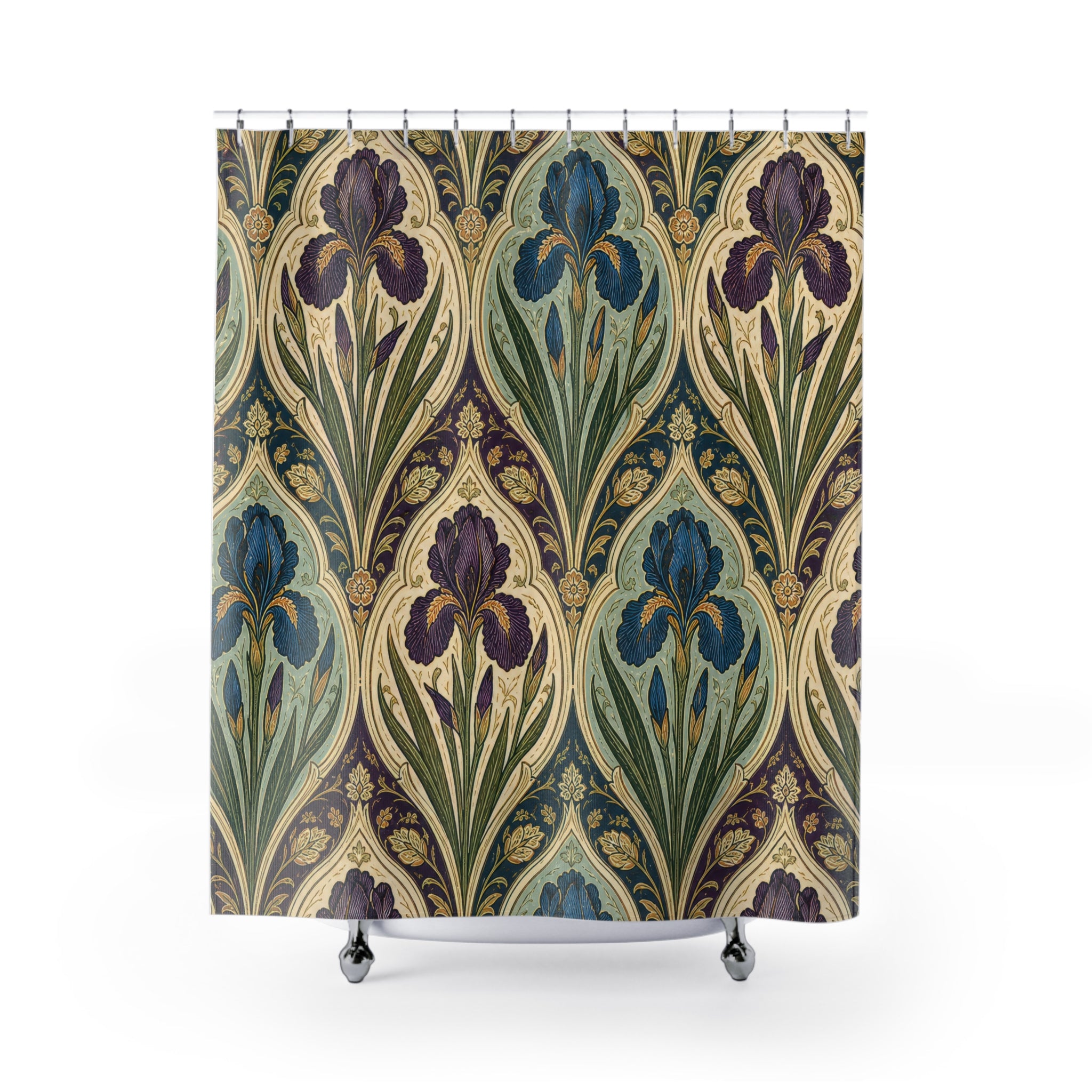 William Morris Iris Ogee Shower Curtain