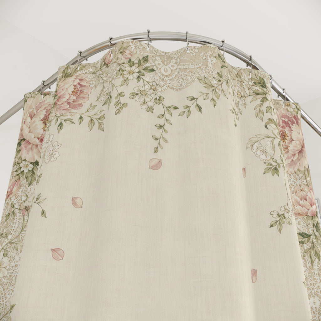 Vintage Floral Rose Shower Curtain