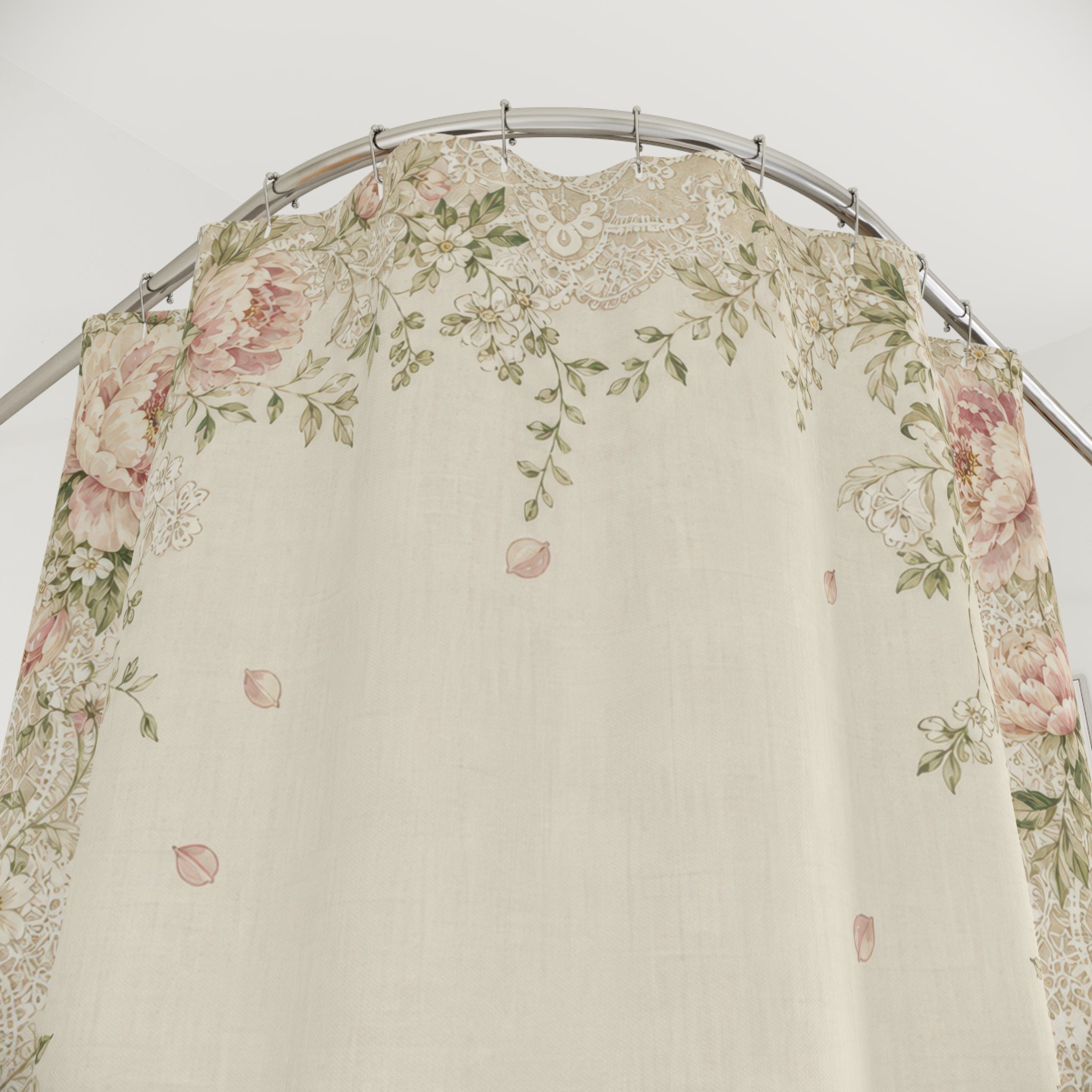 Vintage Floral Rose Shower Curtain