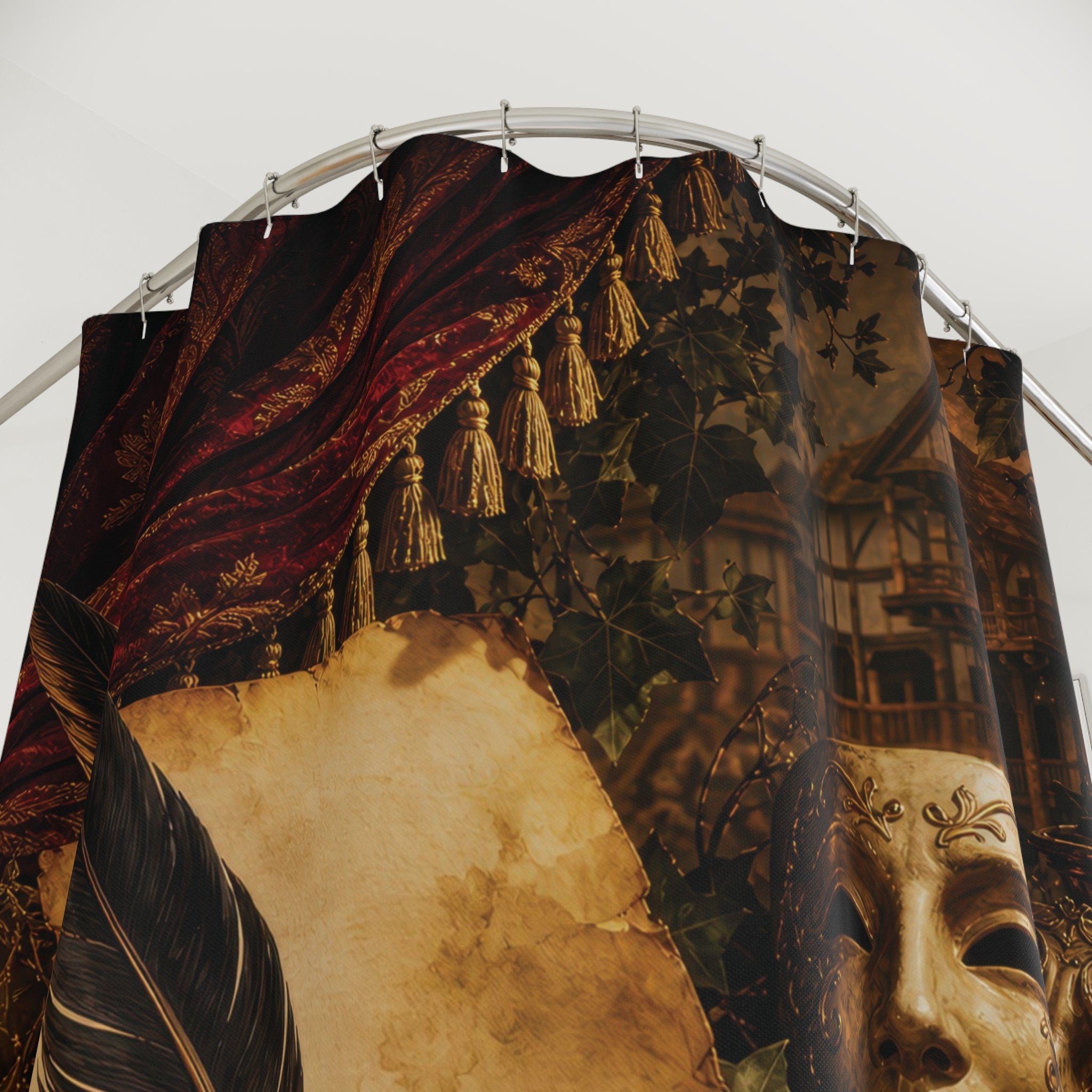 Shakespeare Shower Curtain: Vintage Theatre Book