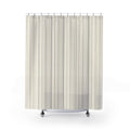 Ivory Grey Pinstripe Shower Curtain