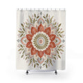 Terracotta Floral Medallion Shower Curtain
