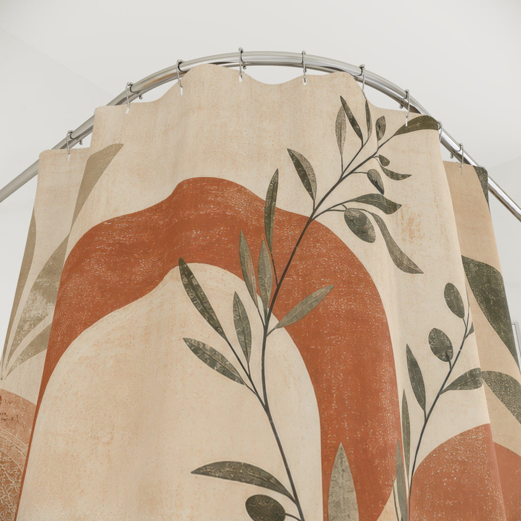 Terracotta Arch Botanical Shower Curtain