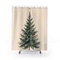 Evergreen Tree Christmas Shower Curtain: Evergreen Tree Shower