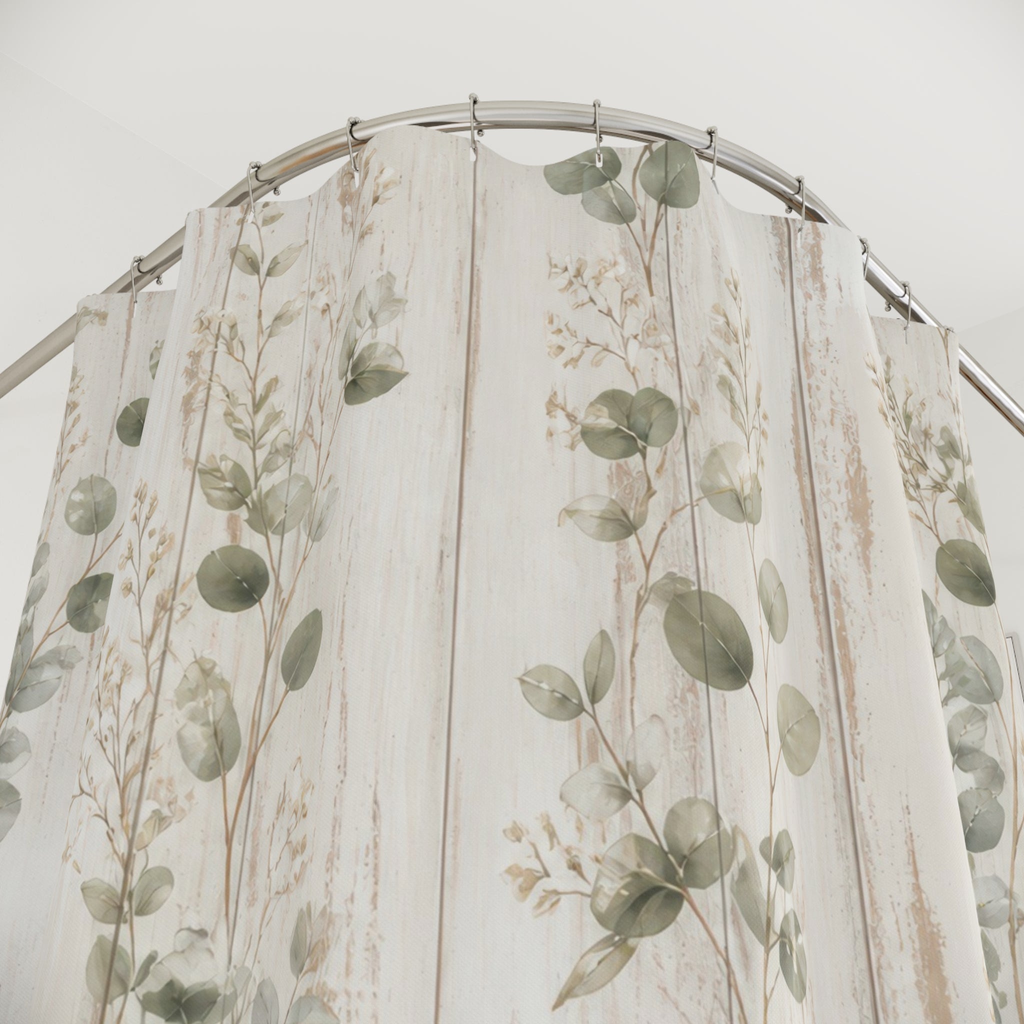 White Farmhouse Shower Curtain