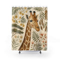 Botanical Safari Animal Portrait Shower Curtain
