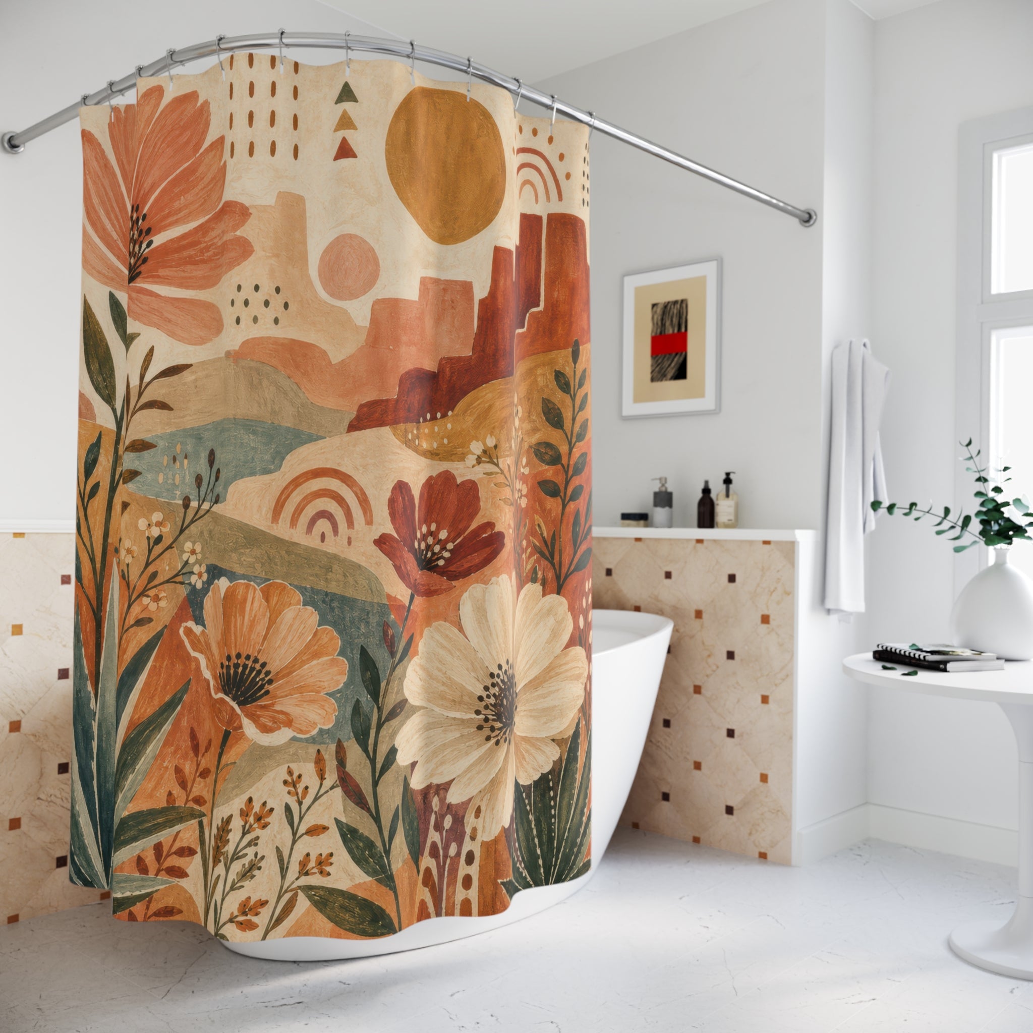 Desert Boho Sun Shower Curtain
