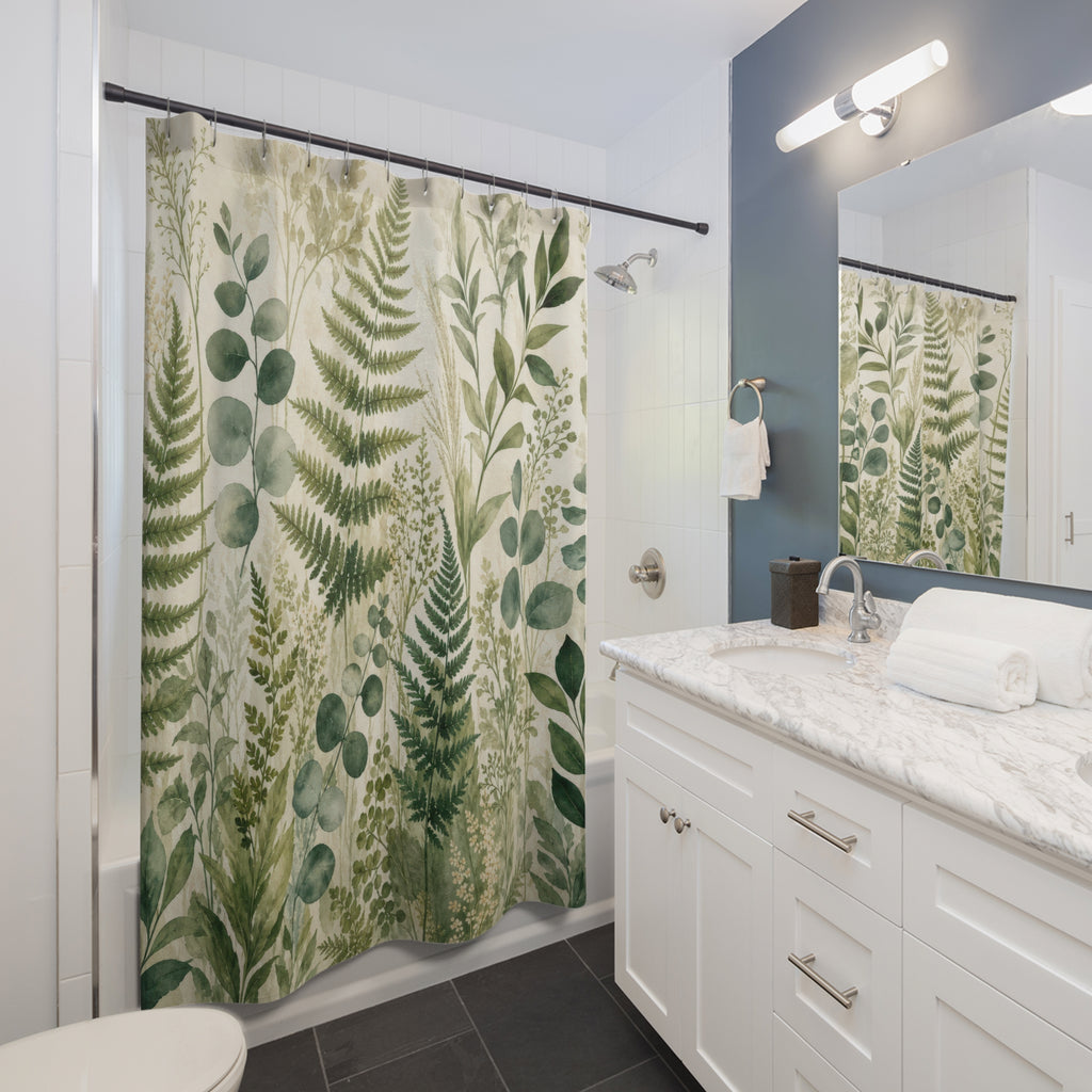 Fern Leaf Nature Shower Curtain