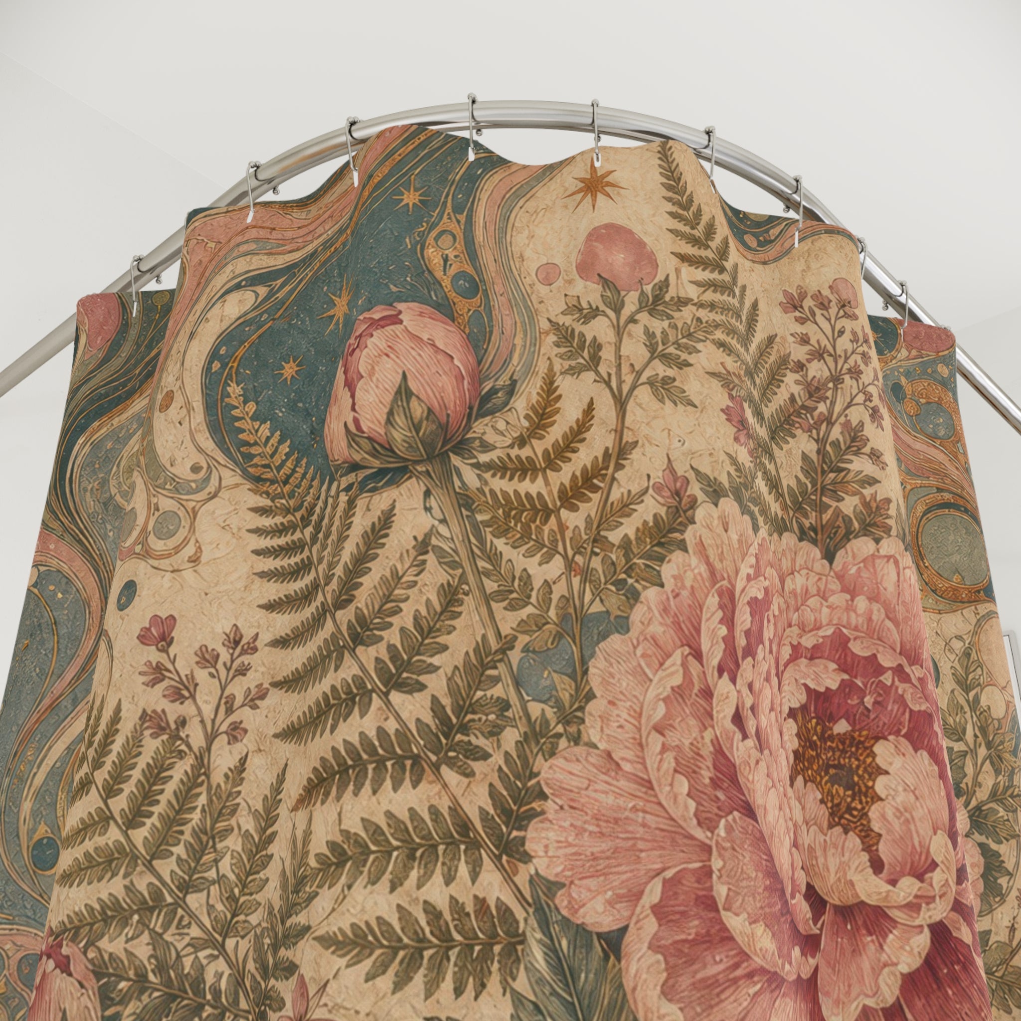 Vintage Rose Paisley Shower Curtain