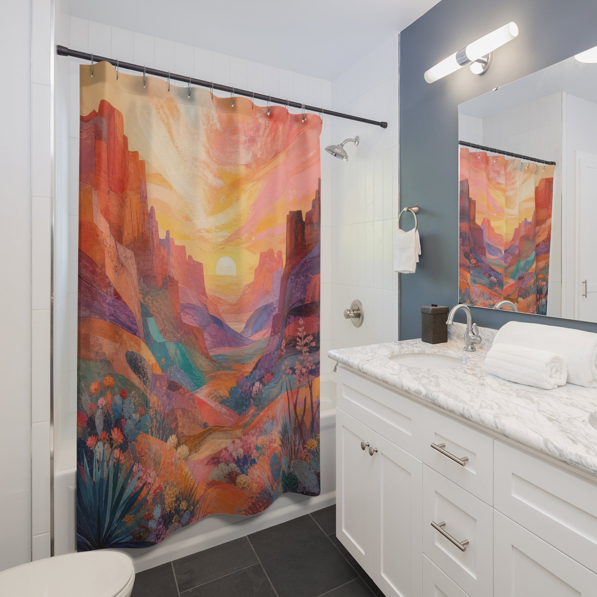 Desert Canyon Dawn Shower Curtain