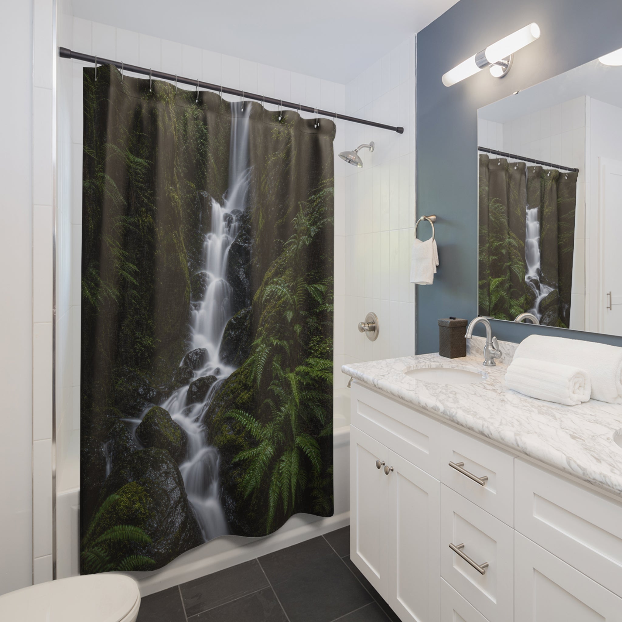 Long Exposure Waterfall Gorge Shower Curtain