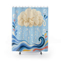 Giant Loofah Wave Shower Curtain