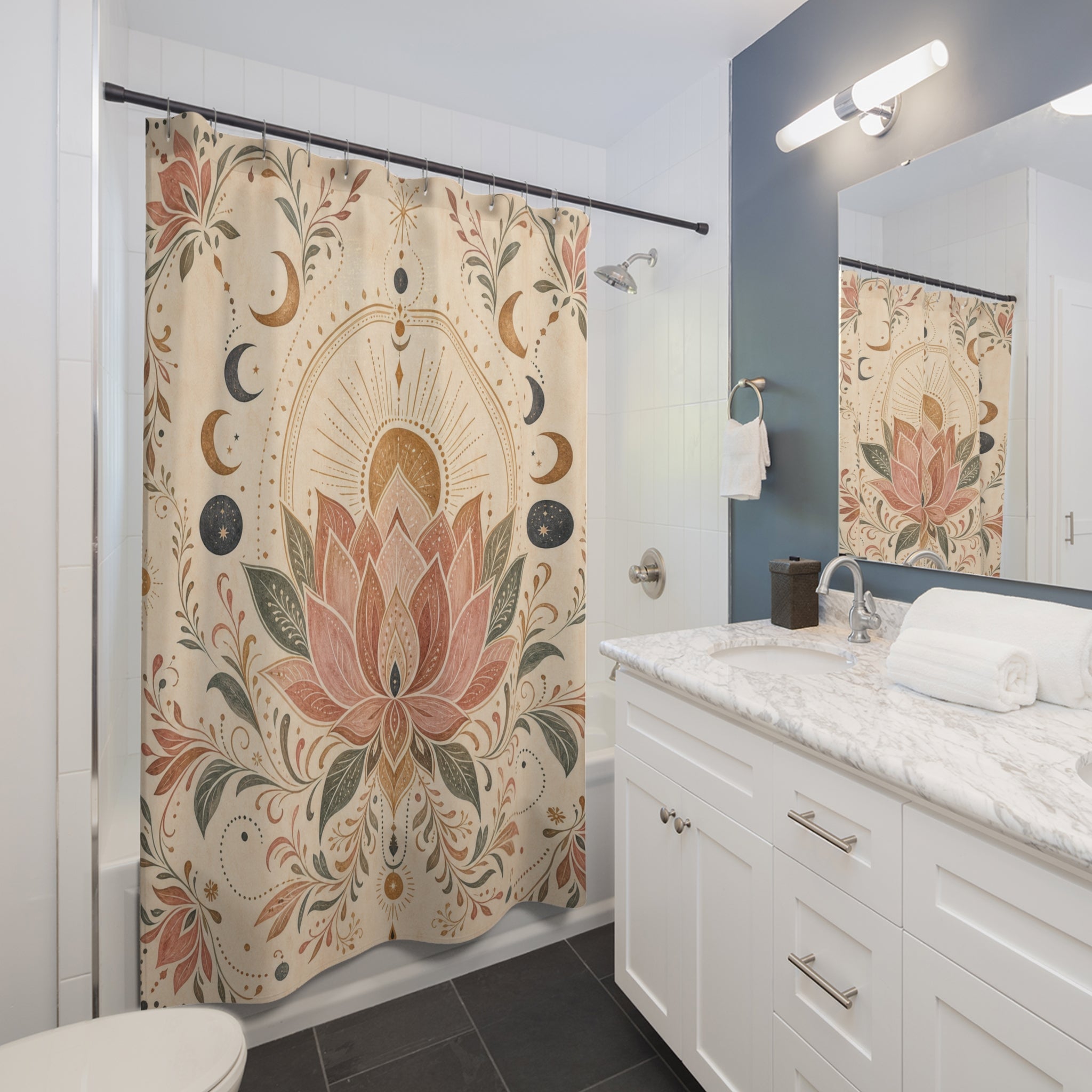 Lotus Mandala Shower Curtain