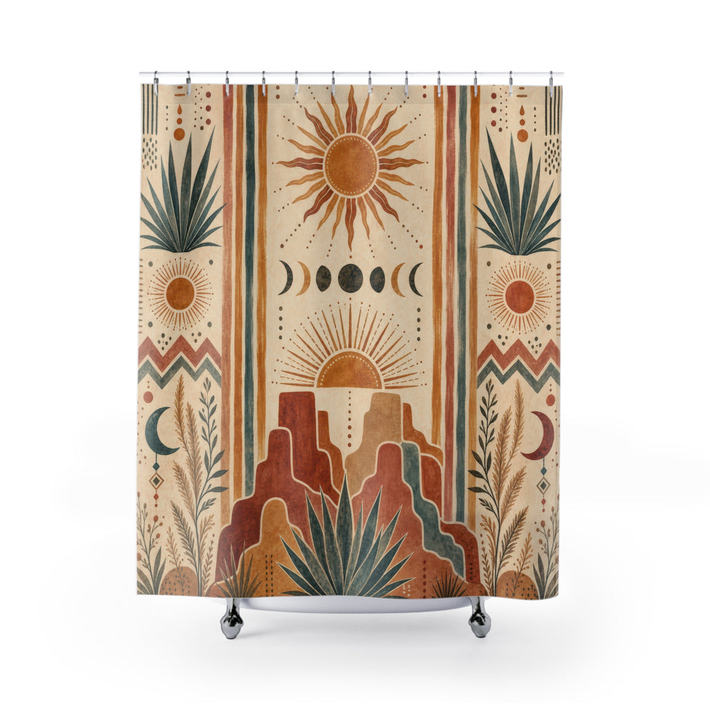 Southwestern Desert Sun Shower Curtain