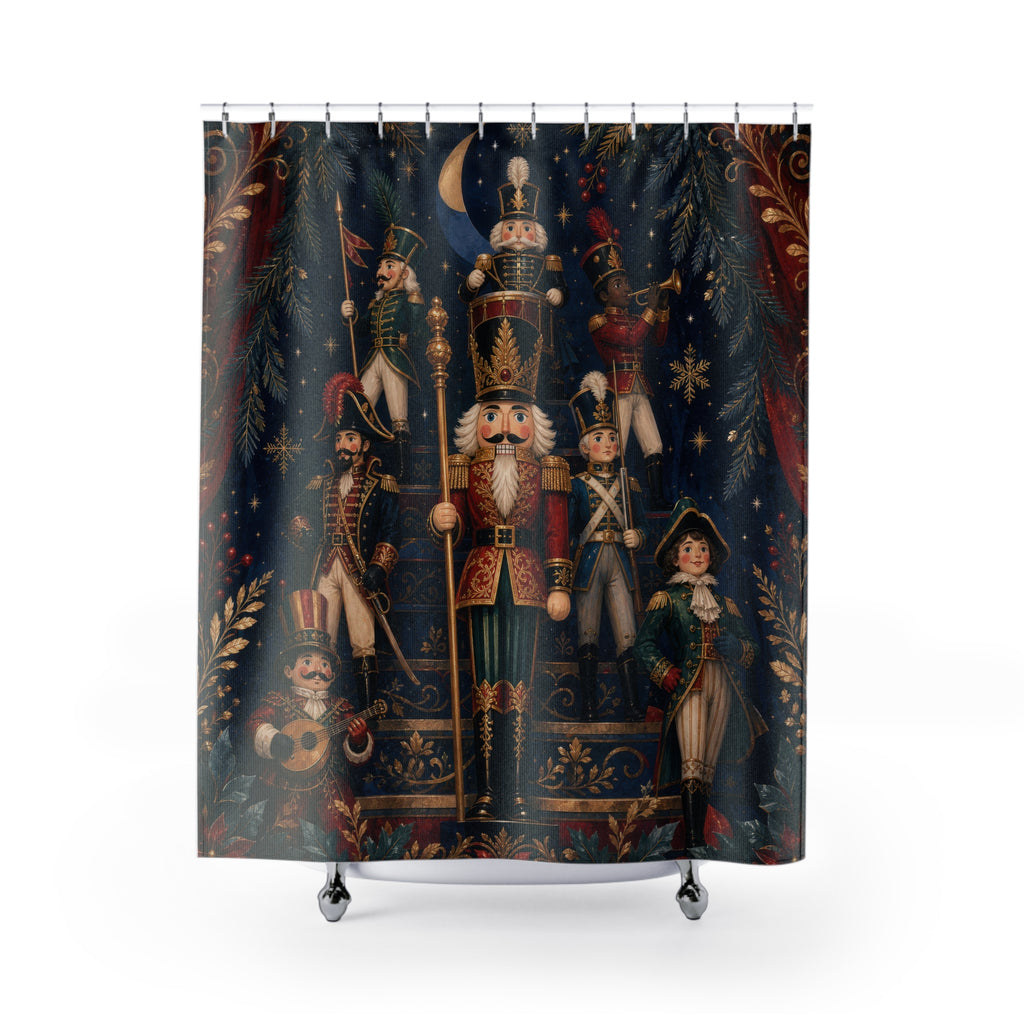 Jewel Tone Nutcracker Parade Shower Curtain