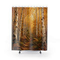 Golden Birch Autumn Grove Shower Curtain