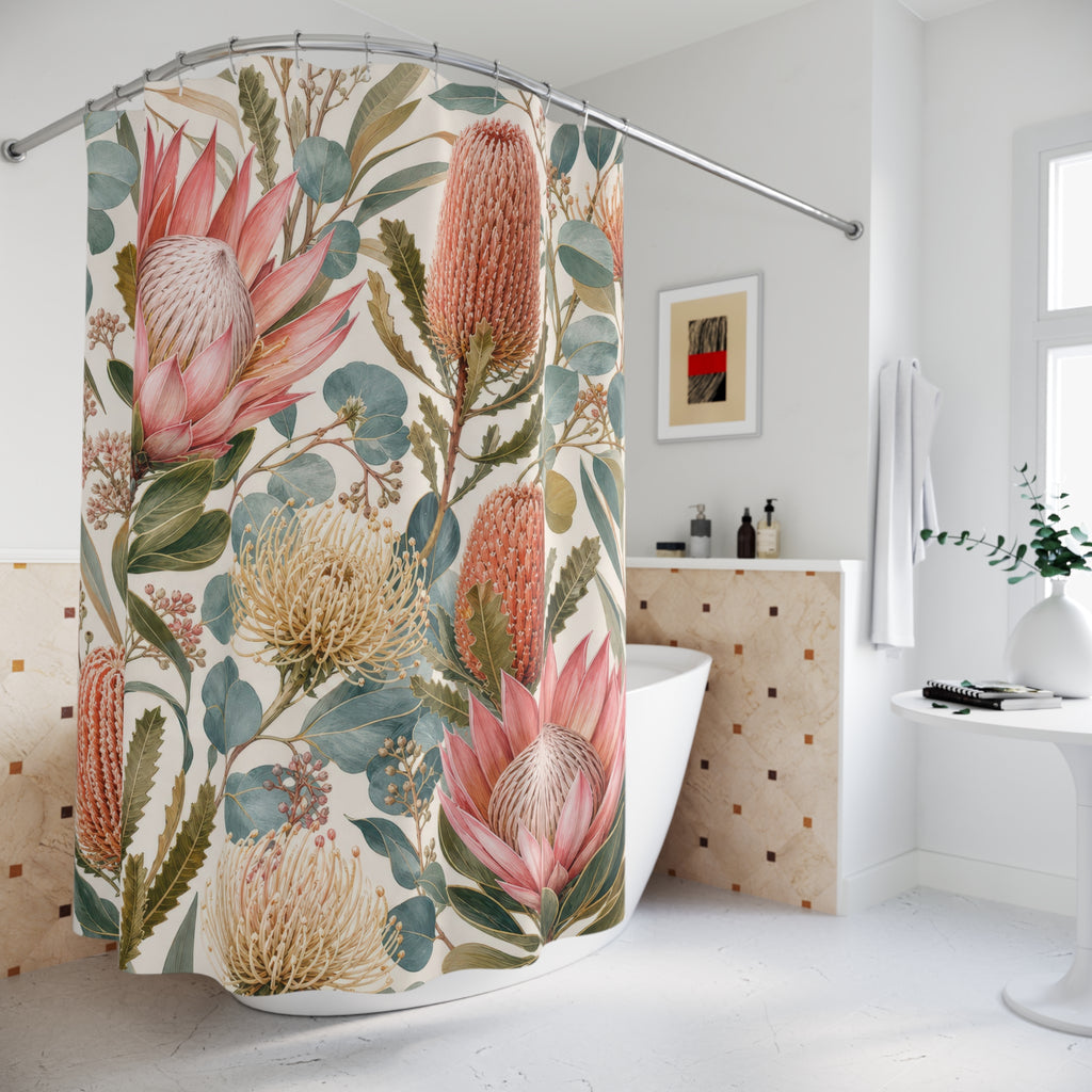 Protea Eucalyptus Shower Curtain