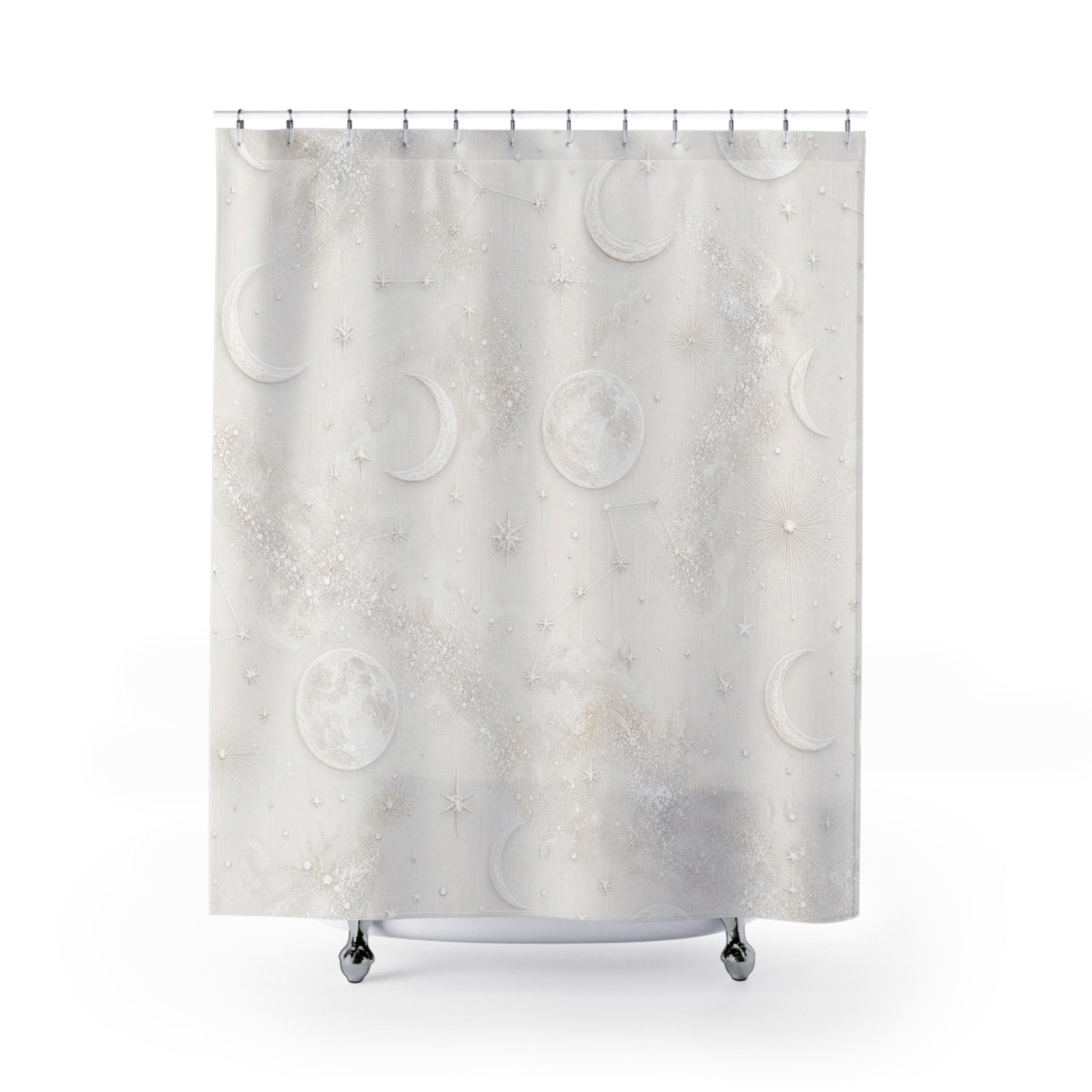 White Celestial Pearl Shower Curtain