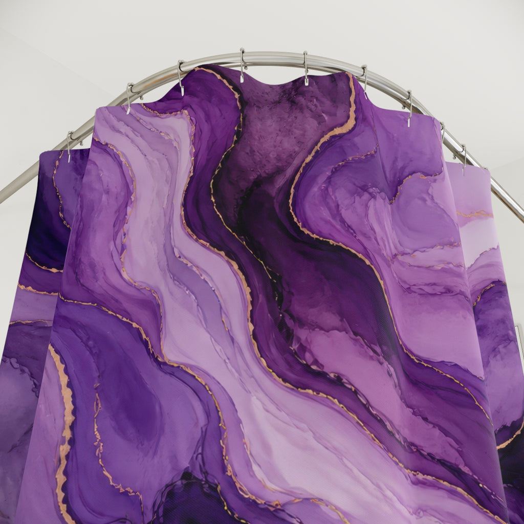 Amethyst Mineral River Shower Curtain