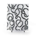 Black White Rope Shower Curtain