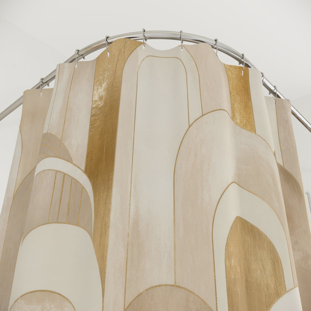 Beige Neutral Shower Curtain