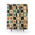 Wavy Geometric Shower Curtain