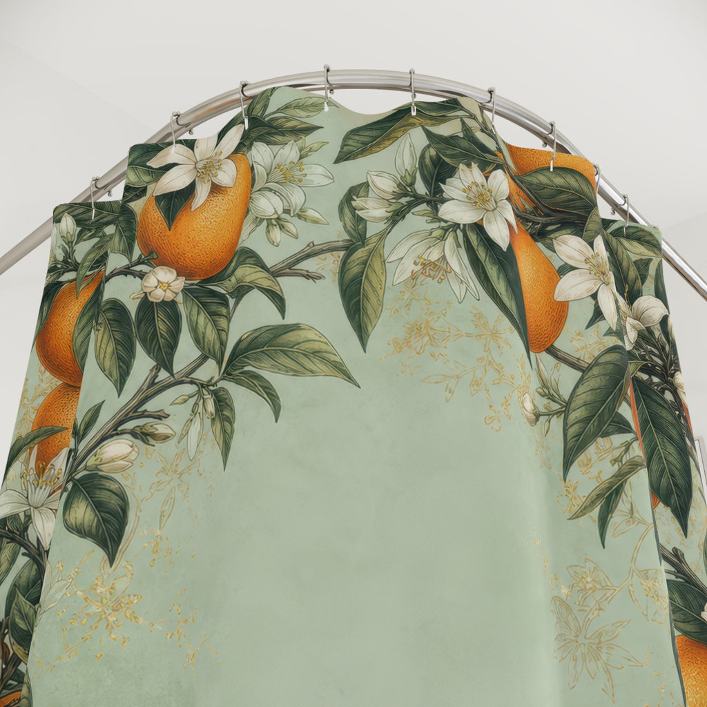 Orange Blossom Arch Shower Curtain