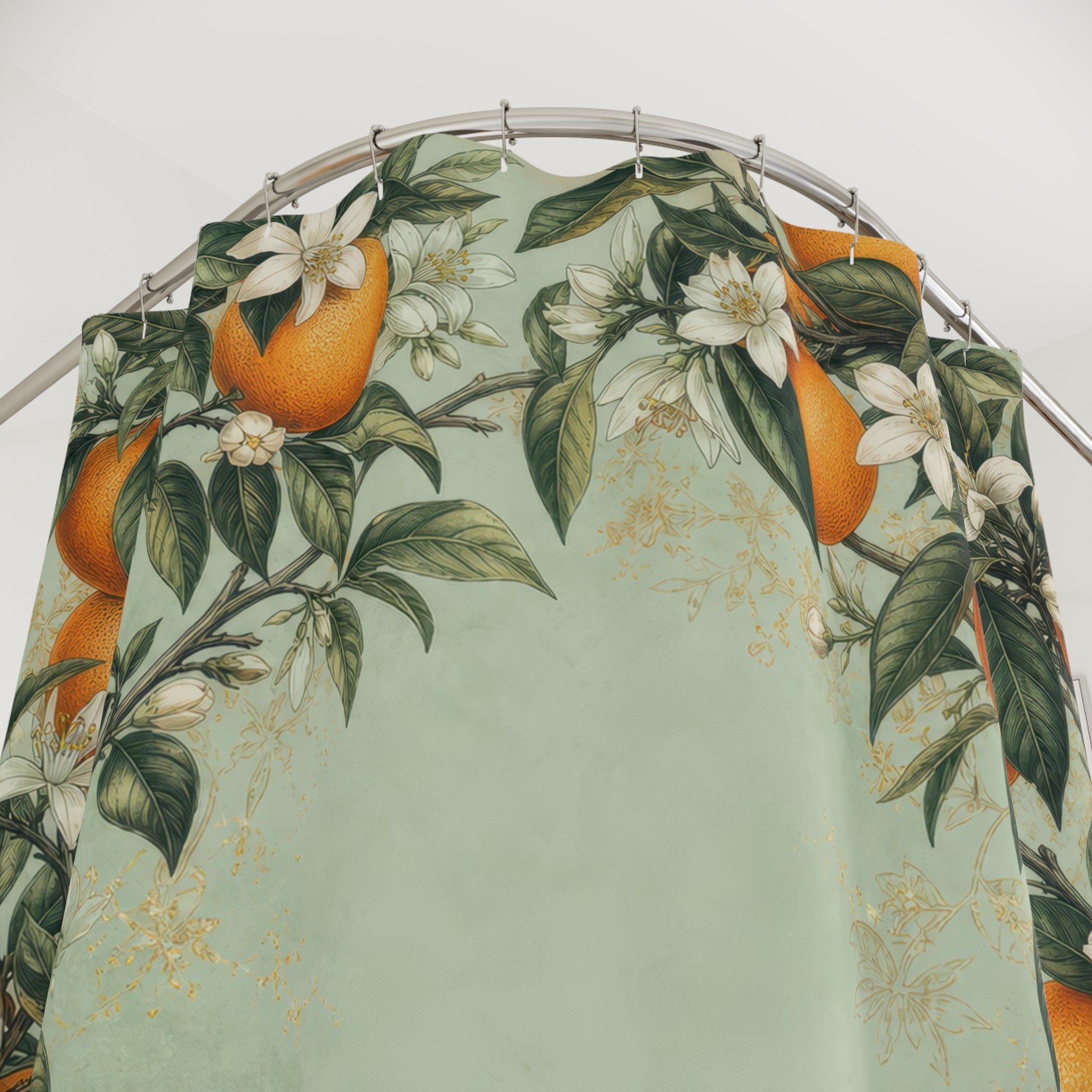 Orange Blossom Arch Shower Curtain