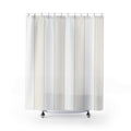 Ivory Beige Wide Stripe Shower Curtain