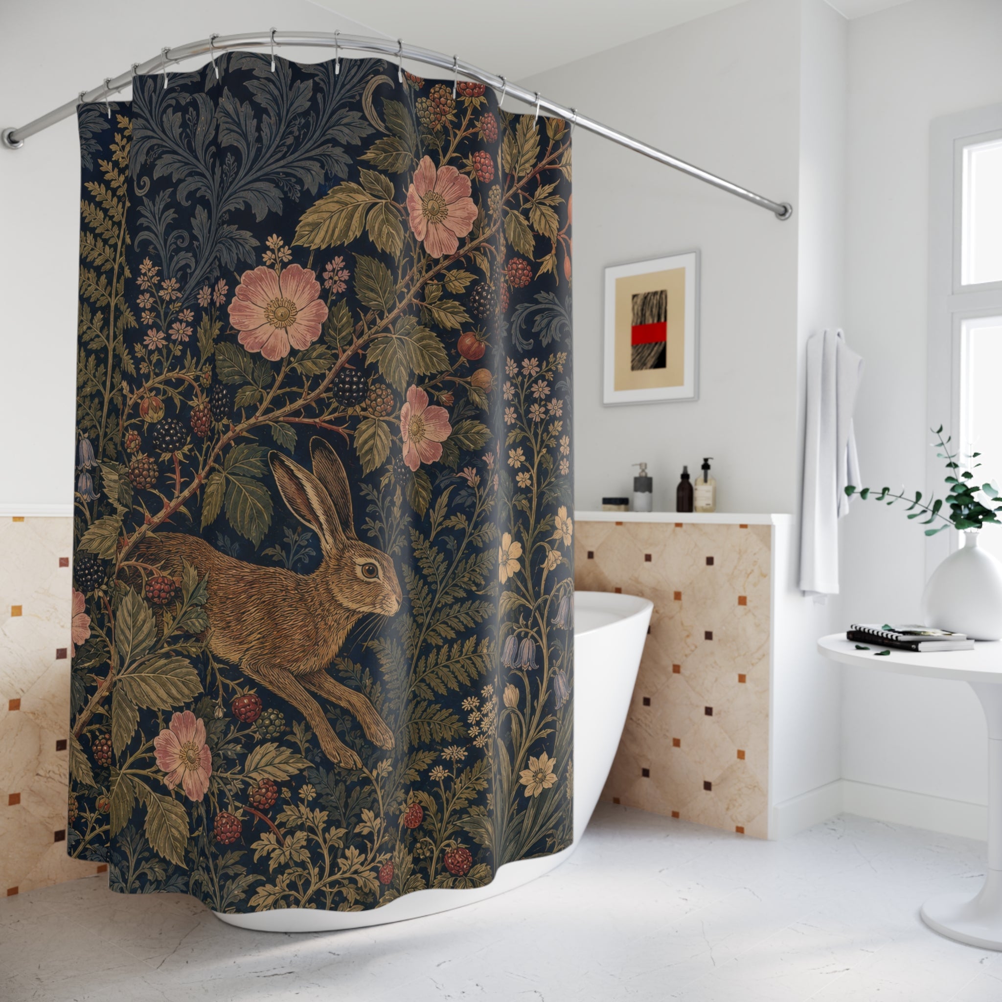 William Morris Hare Bramble Shower Curtain