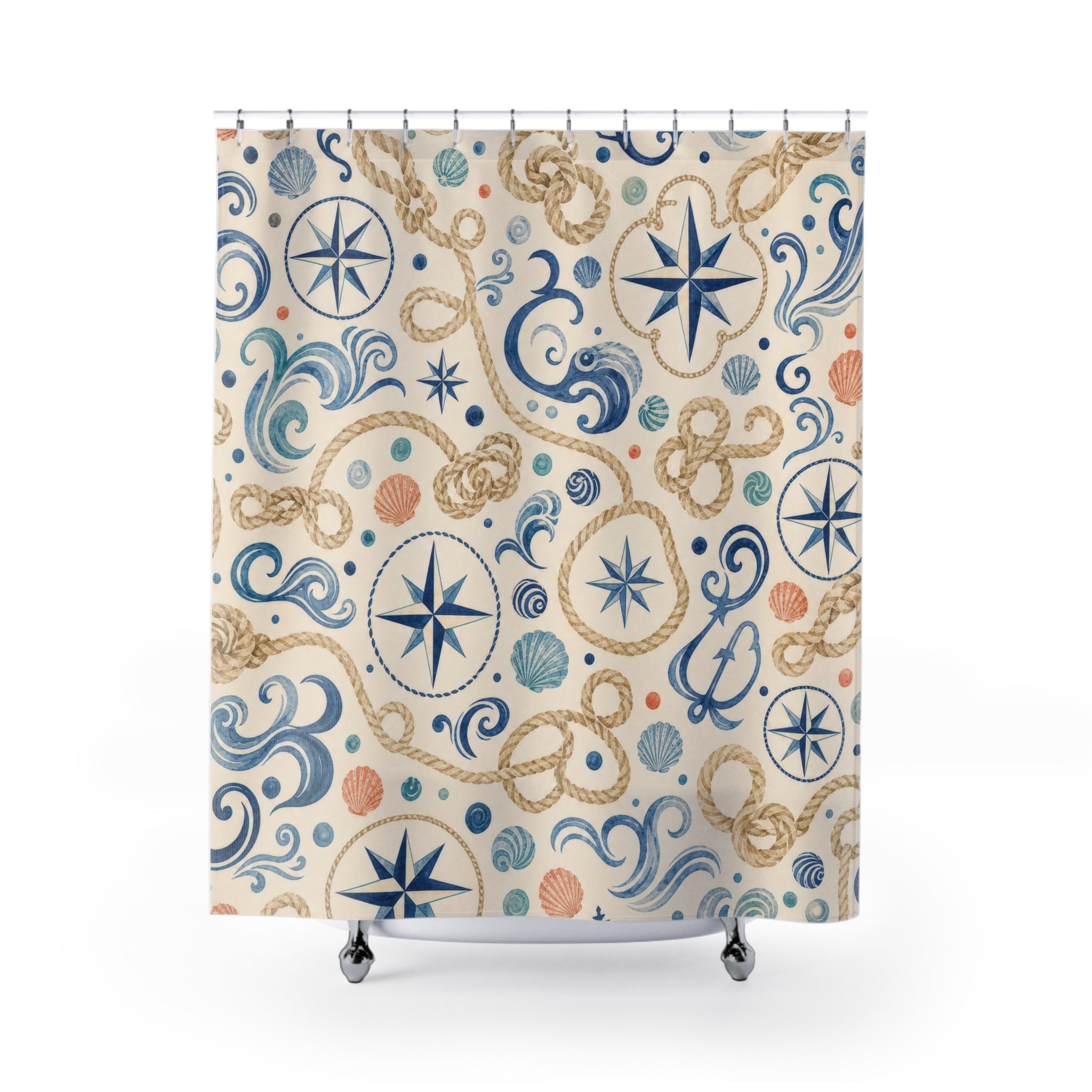 Nautical Compass Shower Curtain