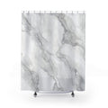 White Marble Shower Curtain