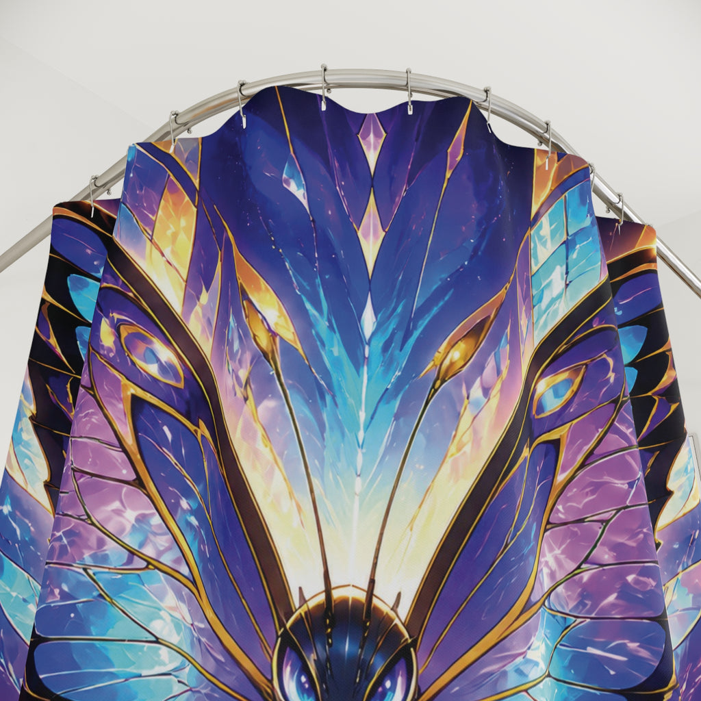 Anime Butterfly Wingburst Spirit Shower Curtain