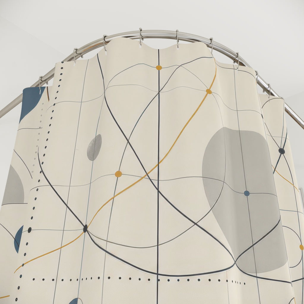 Abstract Math Geometric Shower Curtain