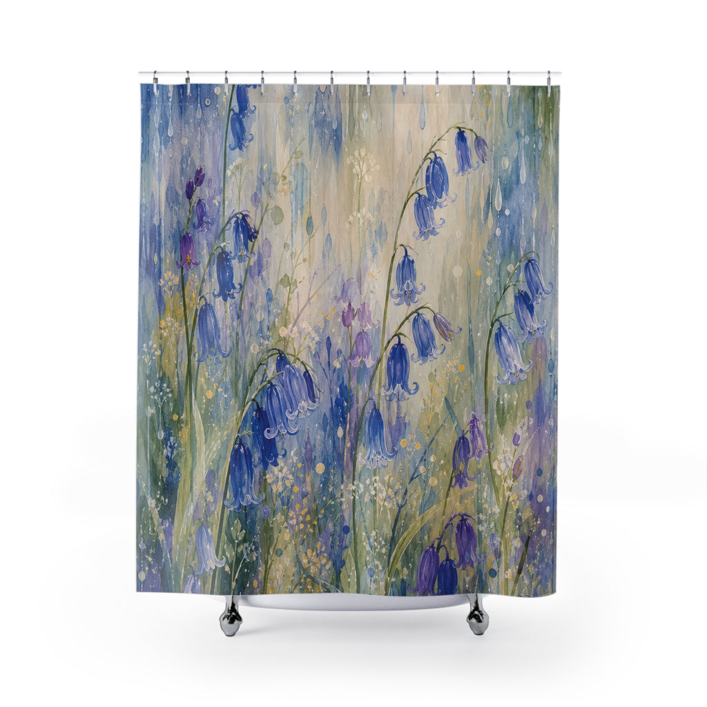 Bluebell Rain Symphony Shower Curtain
