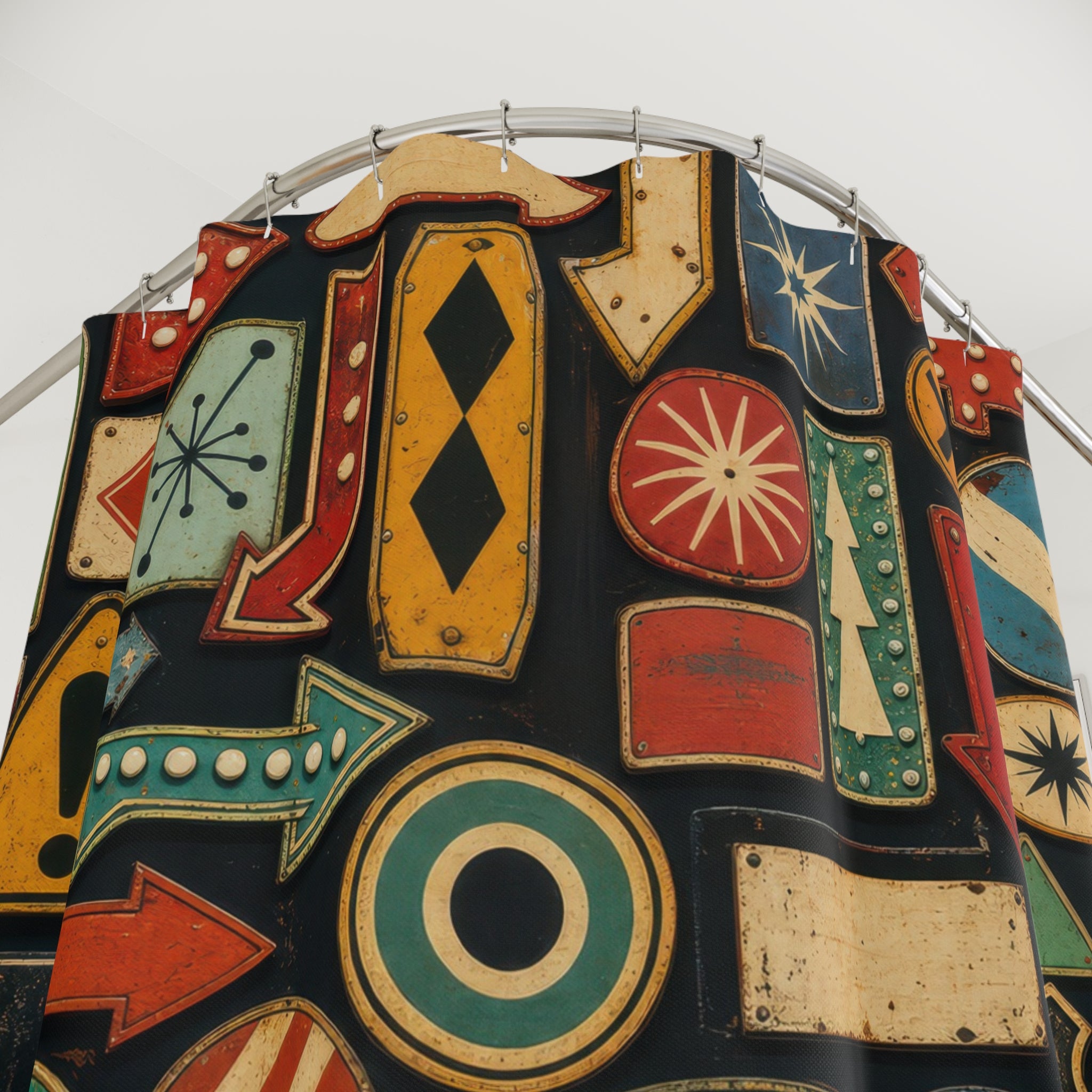 Unique Retro Shower Curtain